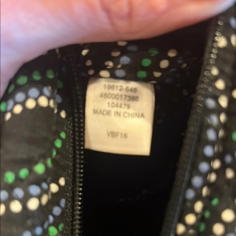 Vera Bradley Black and Blue cosmetic bag